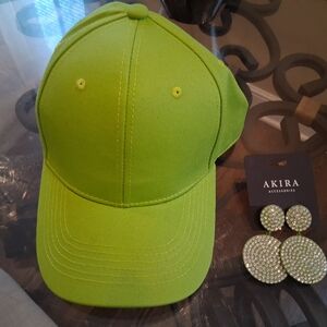 Green Hat & Earring Bundle